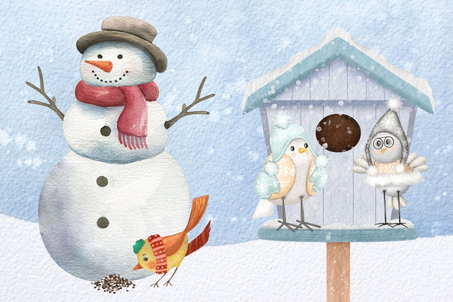 Ansichtkaart Sweet Winter, postcrossing