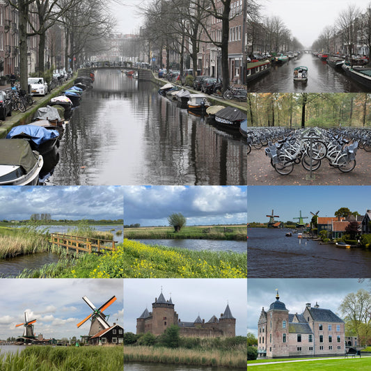 Set of 9 'Typical Dutch' postcards