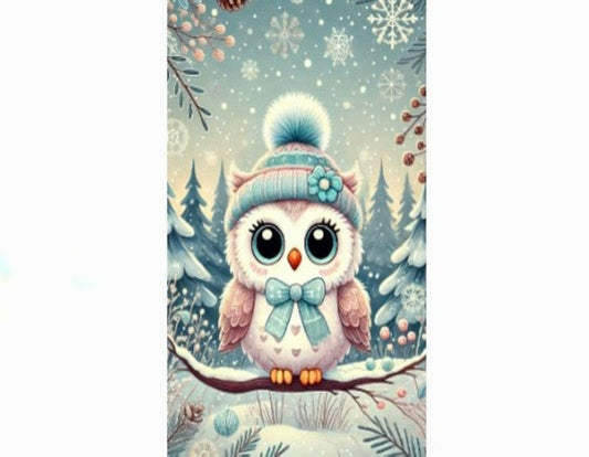 Postcard Winter Animals - Owl