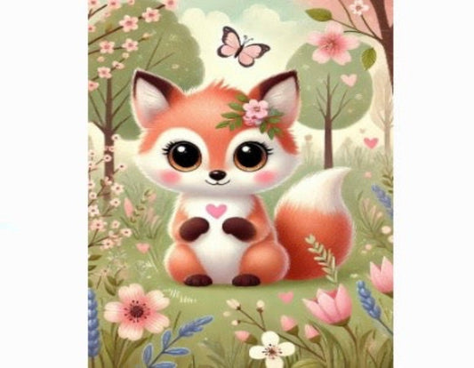 Postcard Spring Animals - Fox